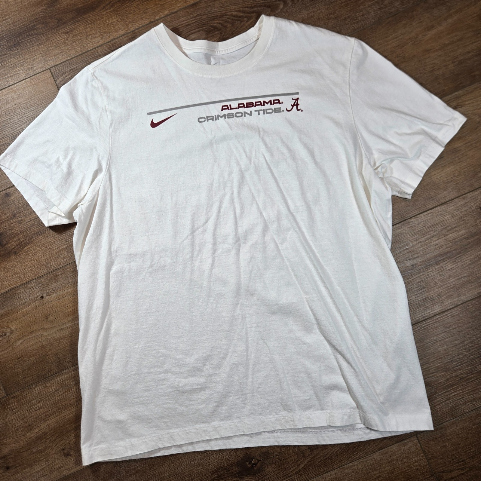 Nike Alabama Crimson Tide Roll Tide Shirt Xxl White Ncaa Football Fan Tee